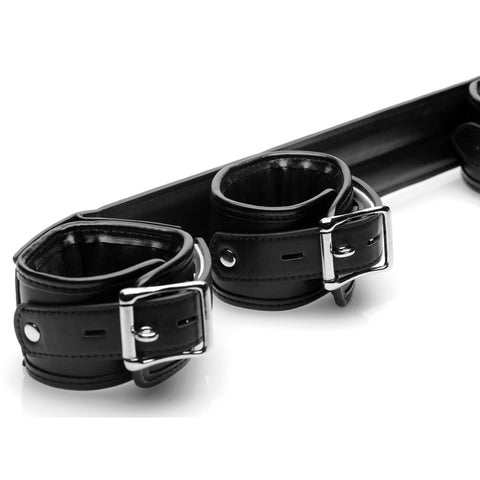Deluxe Rigid Spreader Bar 16 Inches for Intimate Bondage Restraints