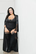 Kixies DanaLynn Black Ribbed Thigh High Stockings > Clothes > Hosiery > Stockings
