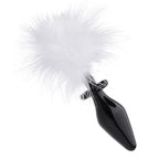 White Fluffer Bunny Tail Glass Anal Plug – Glass Material Anal Plug > Anal Range > Tail Butt Plugs