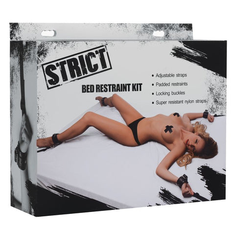 Adjustable Bed Restraint Kit for All Bed Sizes Black Restraints