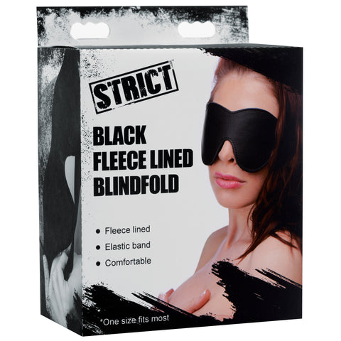 Black Fleece Lined Blindfold for Enhanced Sensory Experience and Comfort Black > Bondage Gear > Bondage Hoods