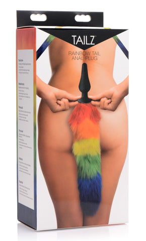 Rainbow Tail Silicone Butt Plug for Playful Intimate Experiences Mixed Tails