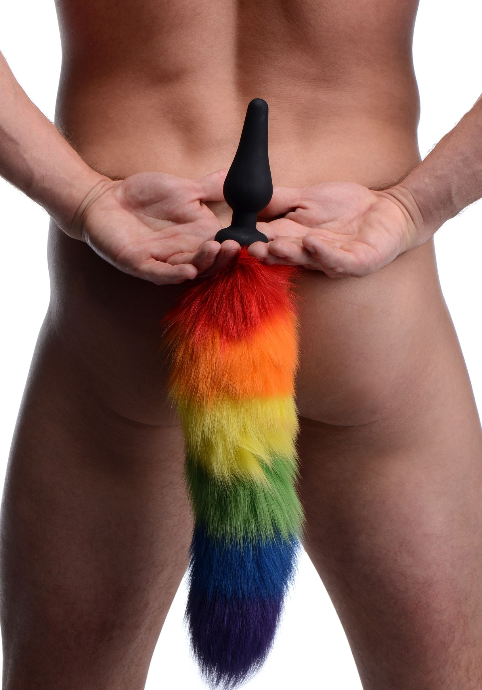 Rainbow Tail Silicone Butt Plug (17 Inch) > Anal Range > Tail Butt Plugs