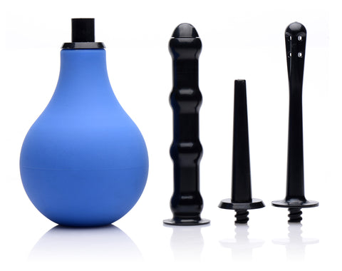 Premium One Way Valve Anal Douche Set with Three Nozzles Douches