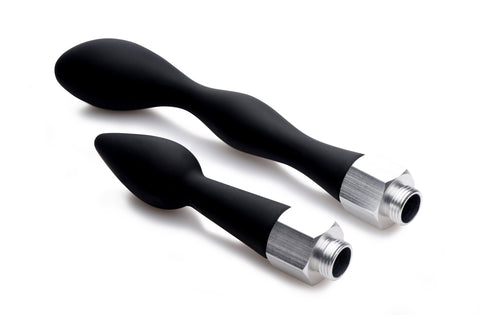 Silicone Enema Attachment Set with 6.5 and 9 Inch Nozzles Douches