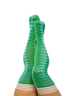 Kixies Par 4 Green Argyle Thigh-High Stockings > Clothes > Hosiery > Stockings