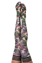 Kixies Alex Camo Thigh Highs D > Clothes > Hosiery > Stockings