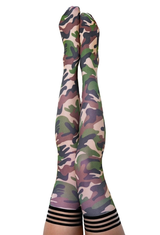 Kixies Alex Camo Thigh Highs D > Clothes > Hosiery > Stockings