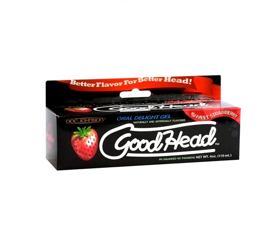 Goodhead Gel Strawberry 4 Ounce Oral Delight Gel > Lube > Oral Gels & Sprays
