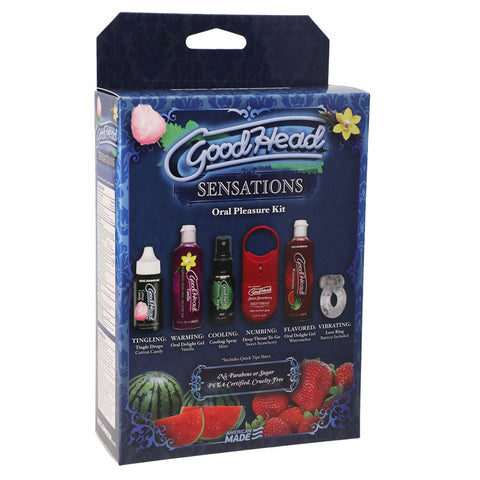 GoodHead Sensations Kit – 6 Piece Oral Pleasure Lotion Set > Essentials > Massage Gift Set
