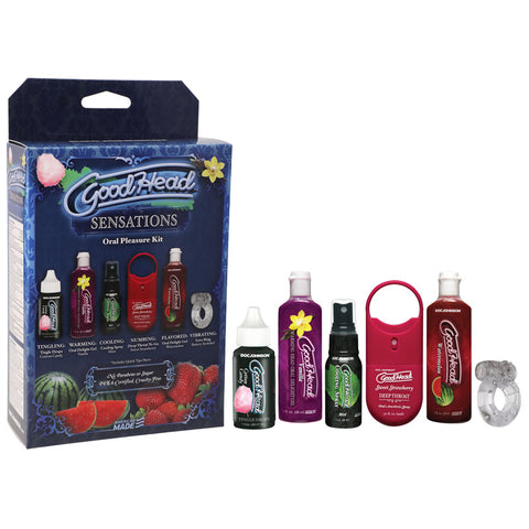 GoodHead Sensations Kit – 6 Piece Oral Pleasure Lotion Set > Essentials > Massage Gift Set