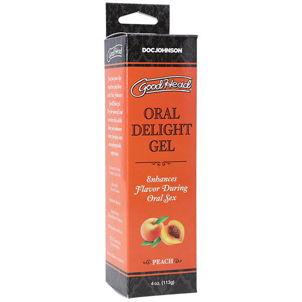 Goodhead Oral Delight Gel Peach Flavored (120 ml) – Edible Personal Lubricant > Lube > Oral Gels & Sprays