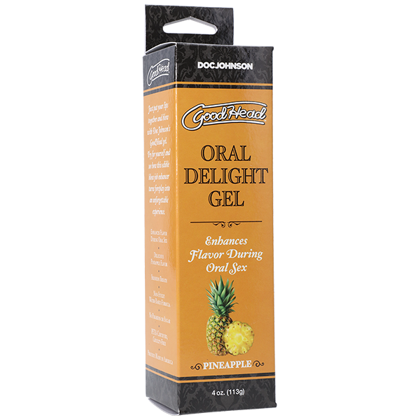 GoodHead Oral Delight Gel Pineapple Flavor 4 oz Enhances Flavor During Oral Sex Default Title Oral Gels & Sprays