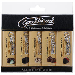 GoodHead Slick Head Glide - Chocolates - Flavoured Oral Gels - Set of 5 x 30ml