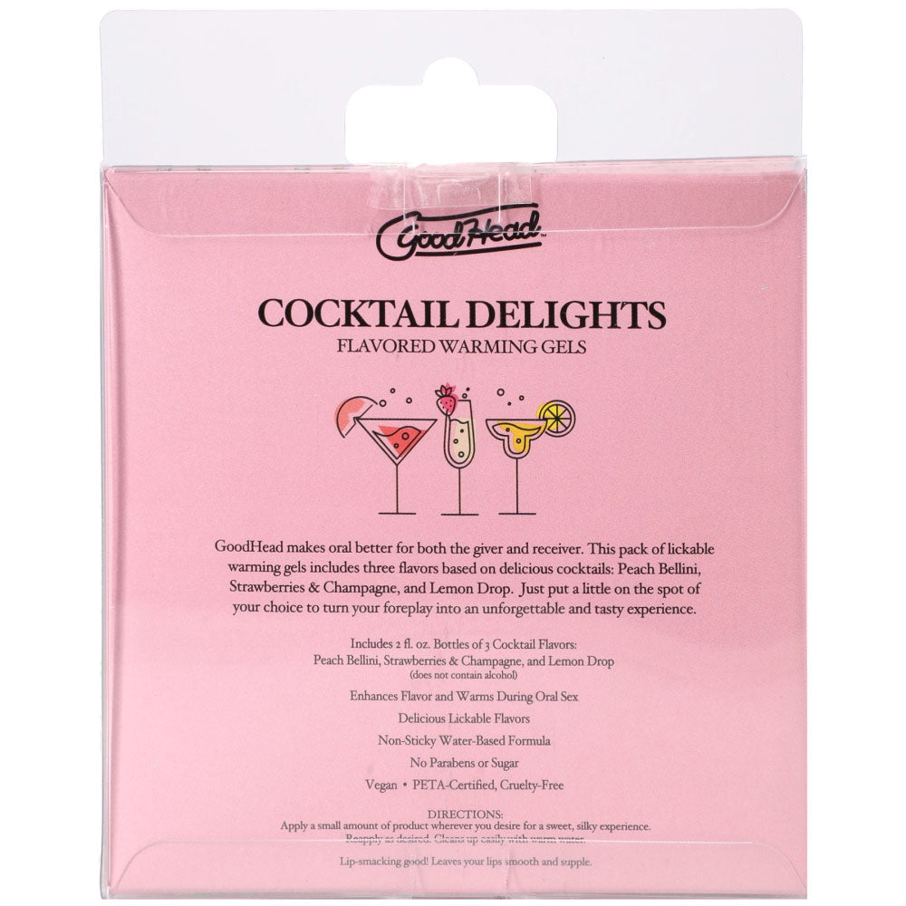 GoodHead Cocktail Delights Edible Oral Gel 3 Pack Flavors 59ml > Lube > Oral Gels & Sprays