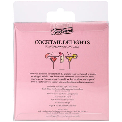 GoodHead Cocktail Delights Edible Oral Gel 3 Pack Flavors 59ml > Lube > Oral Gels & Sprays