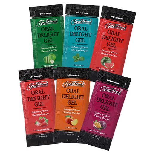 GoodHead Oral Delight Gel 6-Pack Assorted Flavors 0.24 oz Single-Use Packets Default Title Oral Gels & Sprays