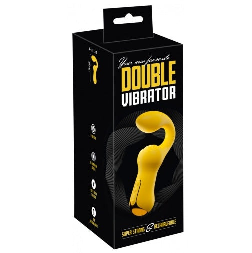 Double Vibrator Yellow Masturbator with 10 Vibration Modes and Flexible Vibro-Wings > Vibrators > Standard Vibrators