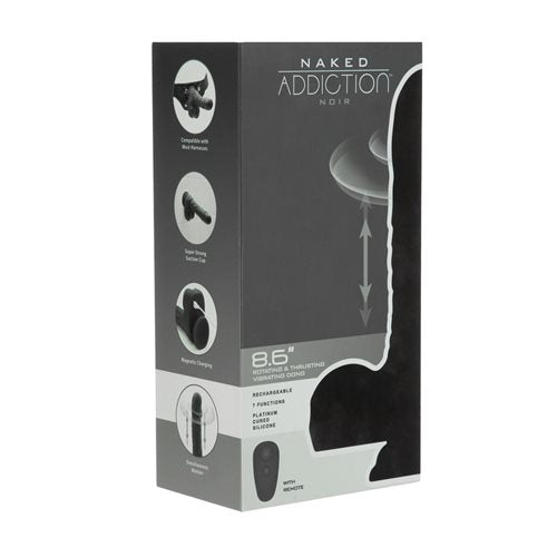 Naked Addiction The Freak Noir 8.6 Inch – Platinum Cured Silicone Vibrating Rotating and Thrusting Dong > Vibrators > Realistic Vibrators