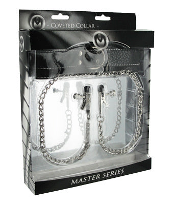 Coveted Collar and Clamp Union Set for Intense Submission and Sensation Chrome > Bondage Gear > Collars