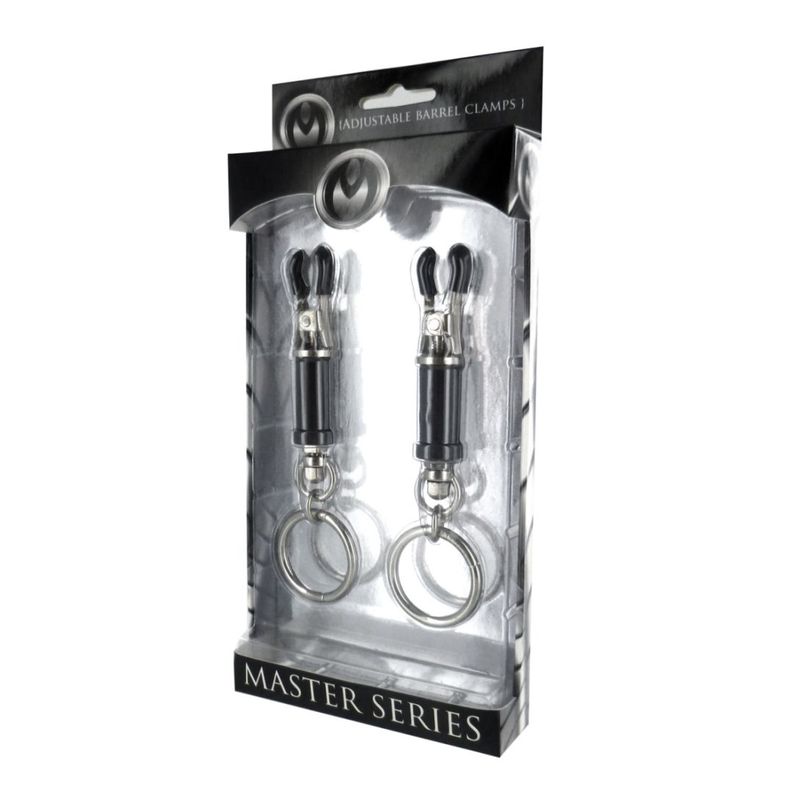 Master Series Bondage Ring Barrel Nipple Clamps – Adjustable Nipple Clamps > Sex Toys > Nipple Clamps