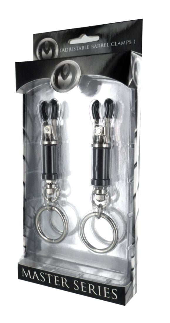 Master Series Bondage Ring Barrel Nipple Clamps – Adjustable Nipple Clamps Default Title > Sex Toys > Nipple Clamps