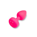 Gplug Small Neon Rose Butt Plug 3cm Pink > Anal Range > Vibrating Butt Plugs