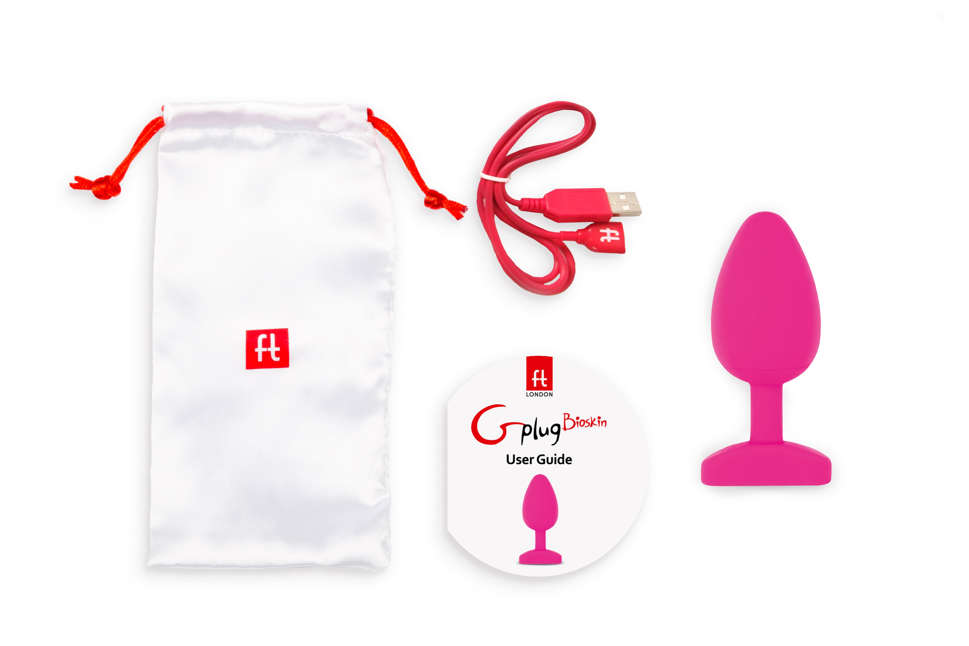 Gplug Large Bioskin Sweet Raspberry 3.9cm Realistic Texture Adult Toy > Anal Range > Butt Plugs