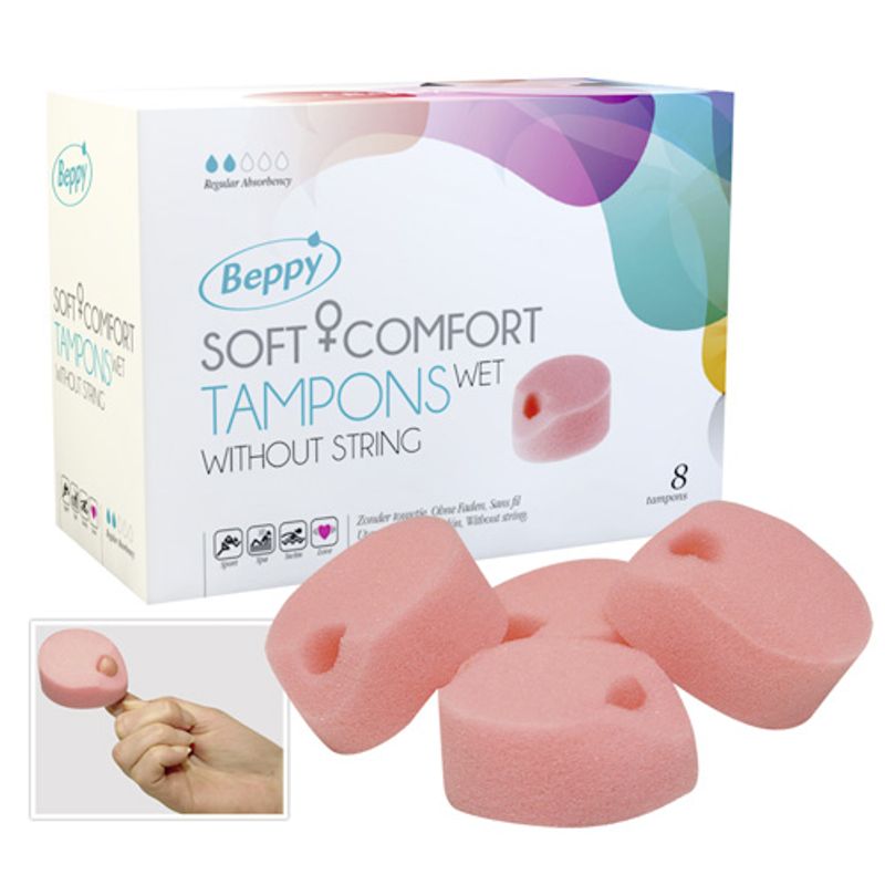 Joy Division Soft+Comfort Wet (8 Pieces) – Cordless Hygienic Sponges Default Title > Essentials > Menstrual Products