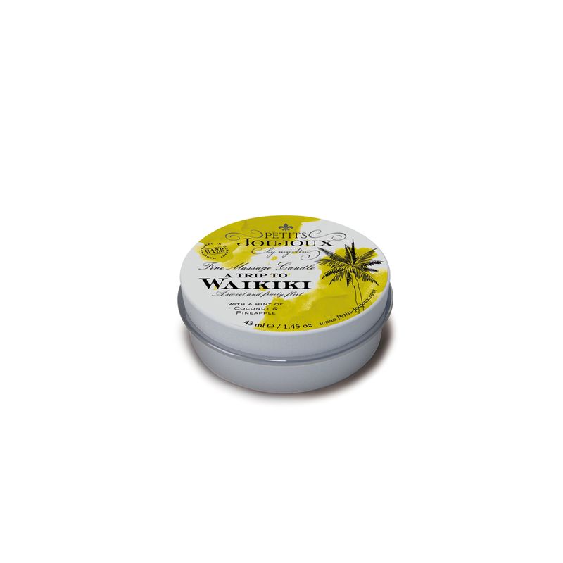 Petits JouJoux Massage Candle Waikiki 43ml Tropical Fragrance Massage Oil