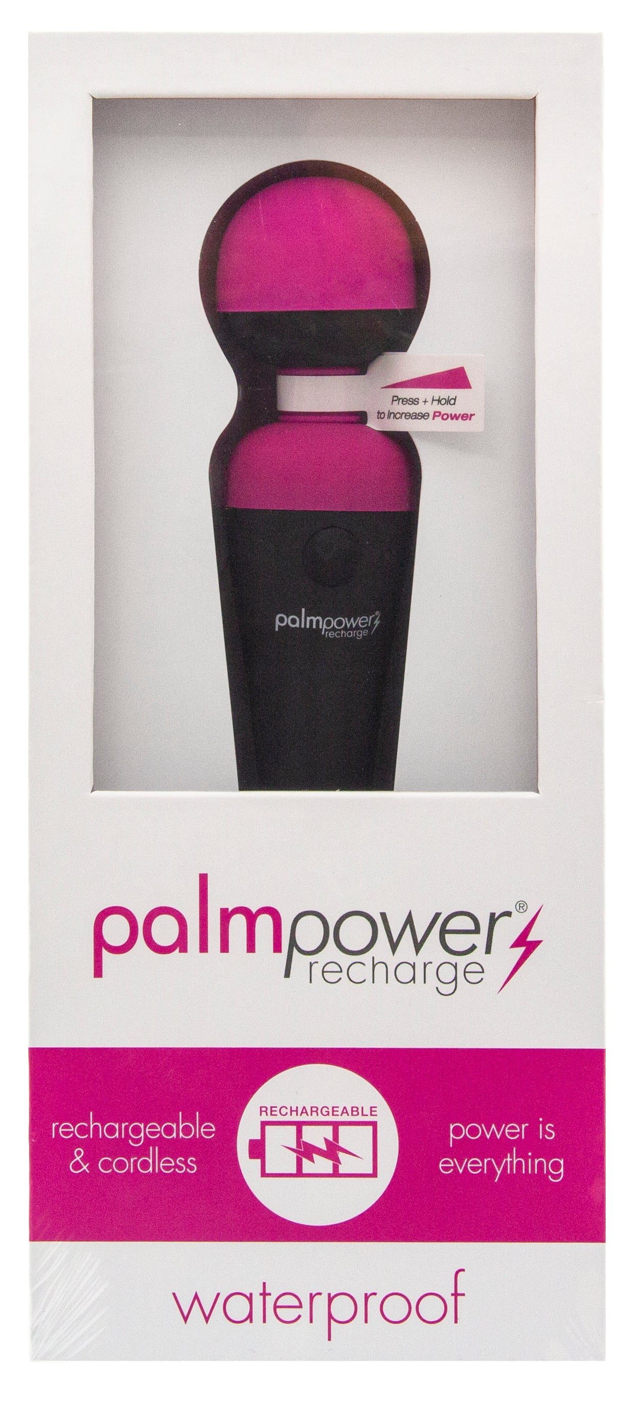 Palmpower Massage Wand Waterproof Pink Electric Massager
