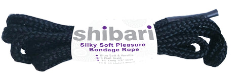 Shibari Rope Silky Soft Bondage 5 Meter Black Black Rope