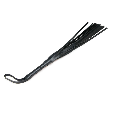 Flogger Whip Leather for Intimate Experiences and Sensual Play Black Whips & Paddles