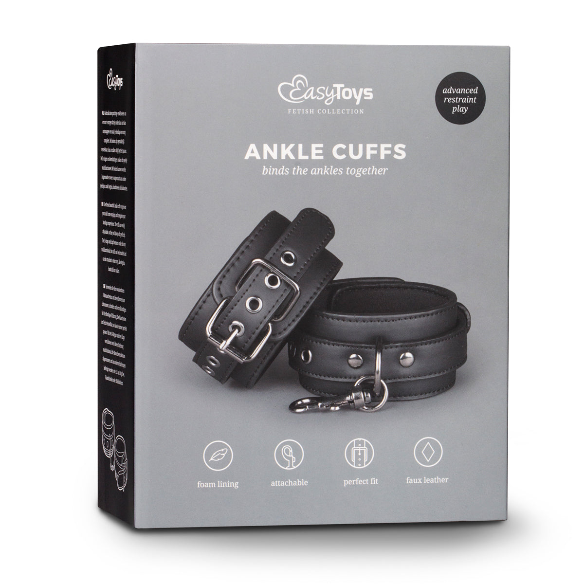 Adjustable Faux Leather Ankle Cuffs – High-Quality Comfort Restraints > Bondage Gear > Restraints