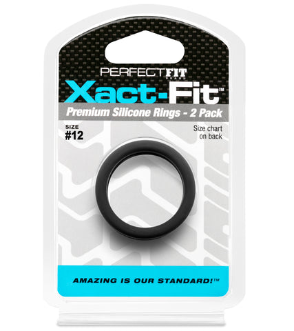 Xact-Fit #12 1.2in 2 Pk Precision Cock Ring Set COCK RING Set