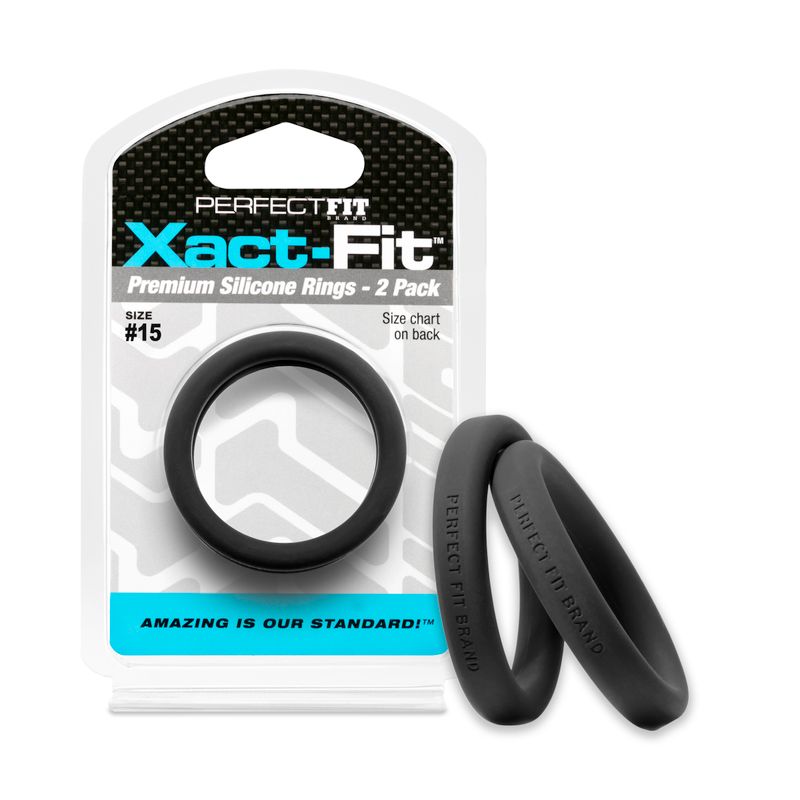 Xact-Fit Ring 2-Pack Size 15 Soft Stretch Cock Rings by Perfect Fit > Cock Ring > Single