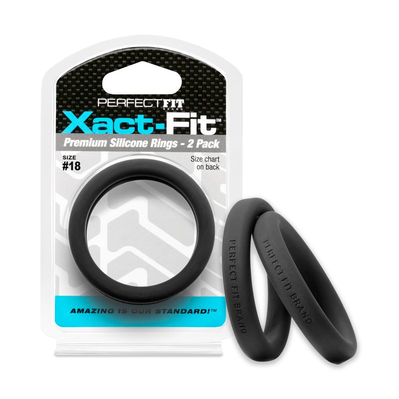 Xact-Fit Precision Fit Male Rings 2-Pack – Comfortable Stretch Cock Rings > Cock Ring > Sets