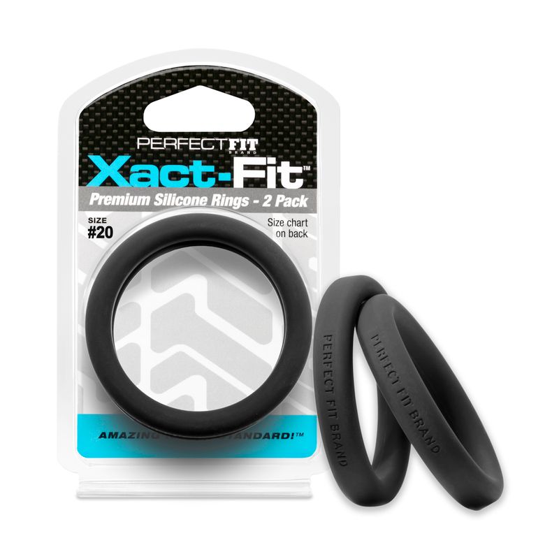 Xact Fit Cock Rings 2 Inch 2 Pack with Incremental Sizing System Cock Rings > Cock Ring > Sets