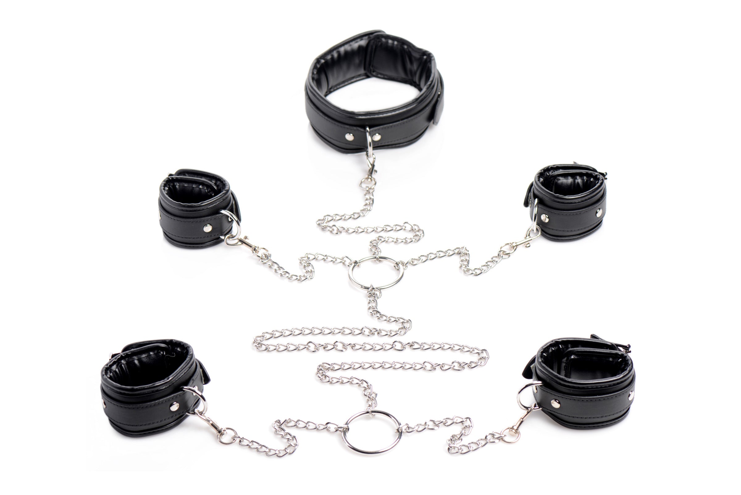Adjustable Leather Slave Bondage Shackle Set – High-Quality Restraint Accessories > Bondage Gear > Restraints