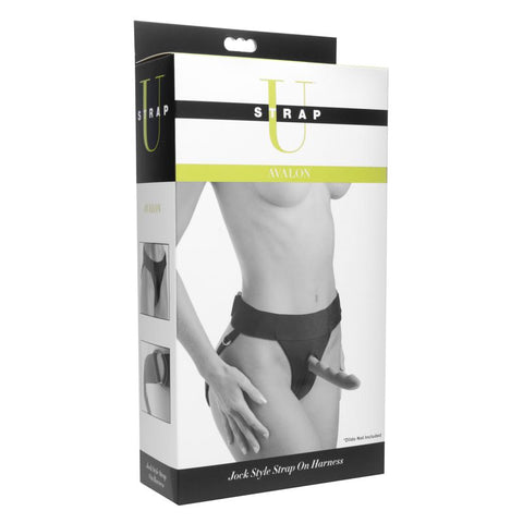 Avalon Jock Style Strap On Harness in Black > Realistic Dildos and Vibes > Strap On Harnesses