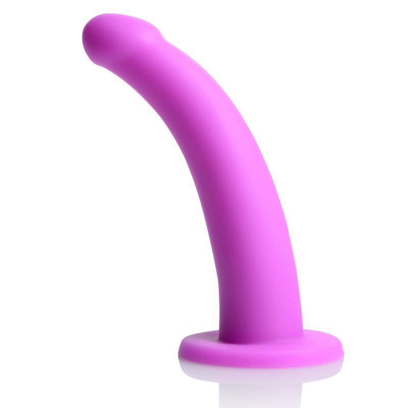 Navigator Silicone G Spot Dildo with Harness in Purple STRAP-ONS