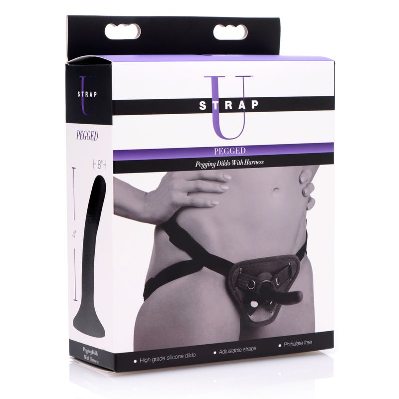 Pegging Dildo With Harness For Enhanced Pleasure And Comfort Black Dildos & Dongs