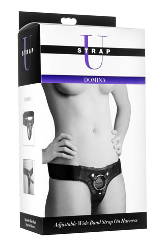 Domina Wide Band Strap On Harness for Enhanced Intimate Experiences Black > Realistic Dildos and Vibes > Strap On Harnesses