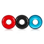 Ringer Thick Jelly Cockring 3 Pc Multicolor – Supportive Cockring Set > Cock Ring > Sets