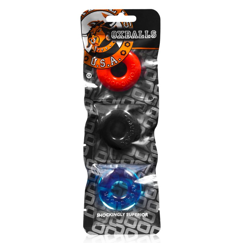 Ringer Thick Jelly Cockring 3 Pc Multicolor – Supportive Cockring Set > Cock Ring > Sets