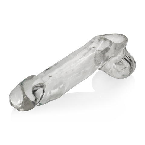 Daddy Cocksheath w Balls Clear 10 Inch Length SLEEVES
