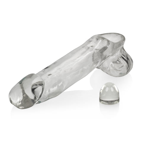 Daddy Cocksheath w Balls Clear 10 Inch Length Clear SLEEVES