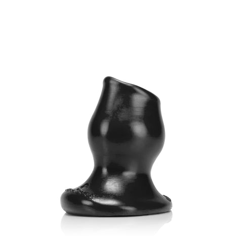 Pighole 1 Hollow Plug Small Black Silicone Adult Sex Toy Black Butt Plugs - Hollow