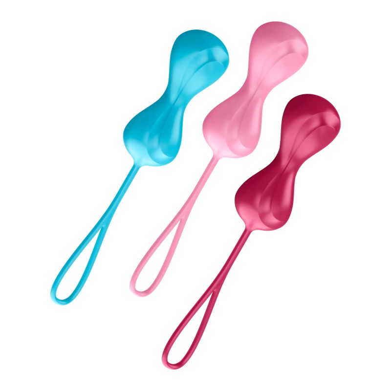 Satisfyer Set of 3 Silicone Orgasm Balls with Moving Inner Balls – Silicone Orgasm Balls > Sex Toys For Ladies > Kegel Exercise