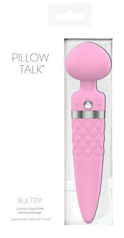 Pillow Talk Sultry Dual Ended Warming Massager Pink Electric Massager